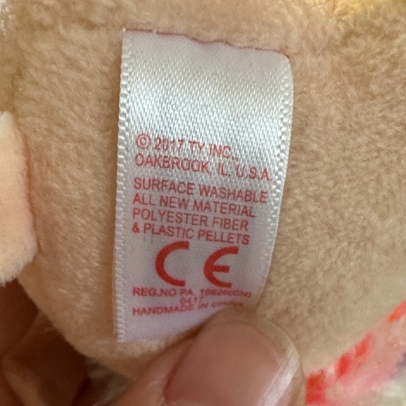 2017 Ty Beanie Baby Boos 6” Rainbow Poodle Plush Toy - Picture 4 of 4